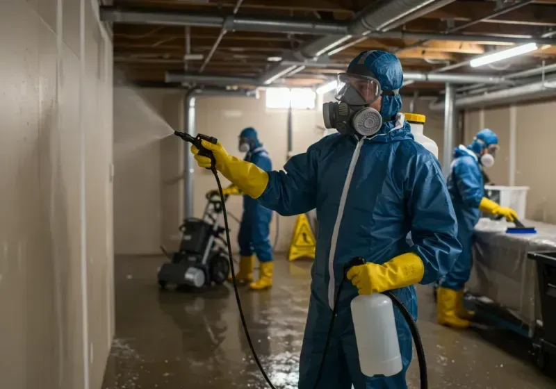 Basement Sanitization and Antimicrobial Treatment process in Parkersburg, WV