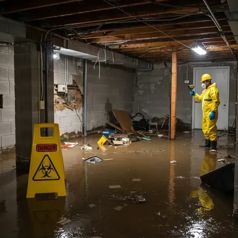 Flooded Basement Electrical Hazard in Parkersburg, WV Property